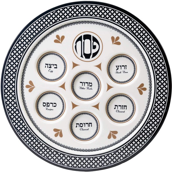 Rite Lite "Seder Traditions" Melamine Seder Plate- For Pesach/Passover Holiday