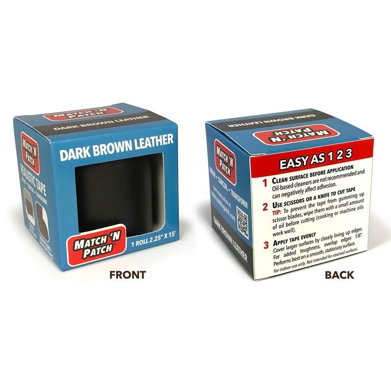 MATCH 'N PATCH Realistic Leather Repair Tape - Durable, Easy-to-Apply,