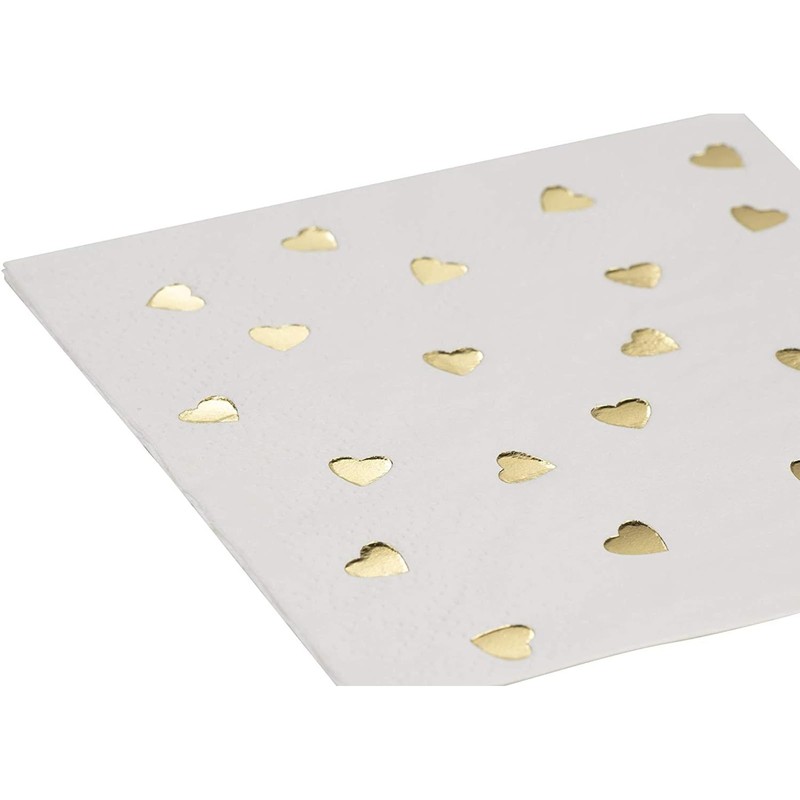 Juvale Engagement Napkins - 5 x 5 In Folded, 3-Ply,