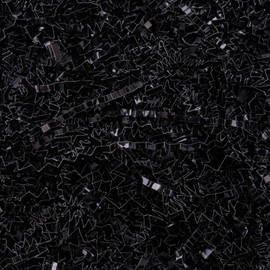 Zwish 150Grams / 5.3 Oz Black Crinkle Cut Paper Shred Filler Gift Boxes Filler Gift Wrapping Gift Basket Filler for Gift Wrapping & Basket Filling