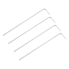 WorkBless 1/16" Ball End Hex Key Wrench, l Shaped Long Arm CR-V Repairing Tool SAE 4 Pcs