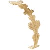 Bulk Hardware BH03841 Curtain Hold Back, Classic Leaf Design Brass