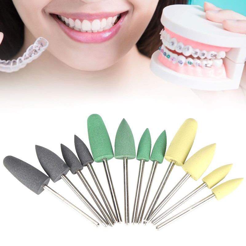 Dental Silicone Rubber Polisher Grinding Head Stainless Steel Shank Dental
