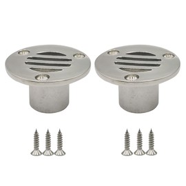 316 Stainless Steel Boat Floor Deck Drain Scupper 46x22.5mm for Boat Yacht Deck Drain Replacement 2Pack