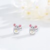 Midir&Etain Mouse Cheese Earrings 925 Sterling Silver Cute Animals Stud
