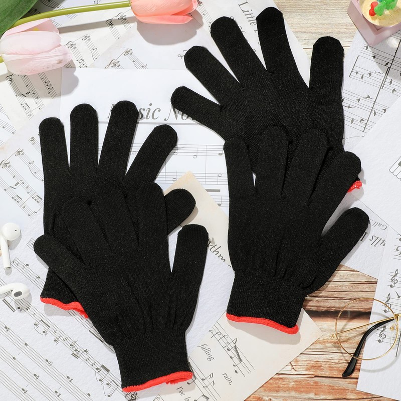 Jiuguva 4 Pack Guitar Gloves Guitar Fingertip Protector for Men