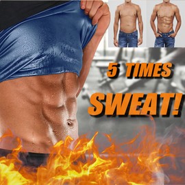 Everfion Sauna Vest for Men Waist Trainer,Sleeveless Sauna Suit for Men,Sauna Shirt for Men Compression Tank Top