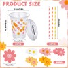 50 Sets 12oz Groovy Daisy Disposable Cups Set