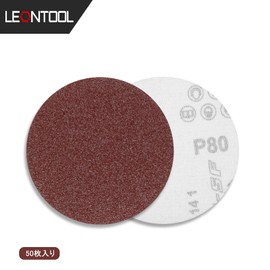LEONTOOL 50 PCS 4 Inches Sanding Discs Hook and Loop 80 Grit Sanding Pads for Orbital Sander Round Orbital Sandpaper No Hole