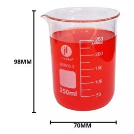 Jf Lhabo Vaso Precipitado De Vidrio 250 Ml Paq C/8 Jf Lhabo