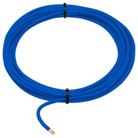 5 m FLRY vehicle cable, blue, 2.5 mm², round cable, braid, car power cable