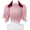 ESUNO Pink Pigtail Wig Pink Ponytail Wigs for Women Pastel
