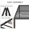 COMASACH Queen Bed Frame Heavy Duty,14" High Black Metal Platform