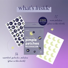 SpaLife Beauty Glow in the Dark Pimple Patches – Hydrocolloid Formula for Acne, Spots, Redness, and Oiliness – 51 Assorted Patches – Acne Patches – Spot Treatment – Hydrocolloid Patches – Zit Patches