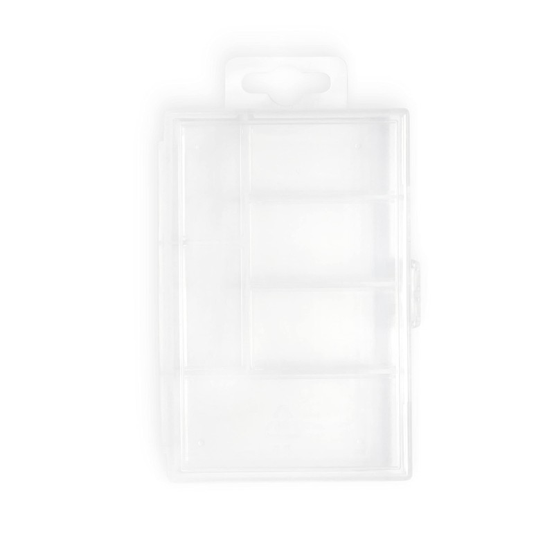 Dritz 1481 Plastic Storage Box with Dividers, Clear