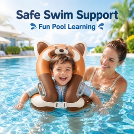 Large Buoyancy Inflatable Swim Trainer Tube for Kids – Pool and Beach Float with Adjustable Buckles and Beginner Swimming Support