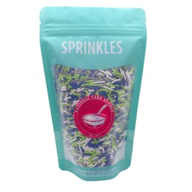 NCS Seattle Game Day Lime Green, Dark Blue, Silver & White Jimmies Edible Sprinkles – Cupcake, Cake & Cookie Decorations, 8 oz