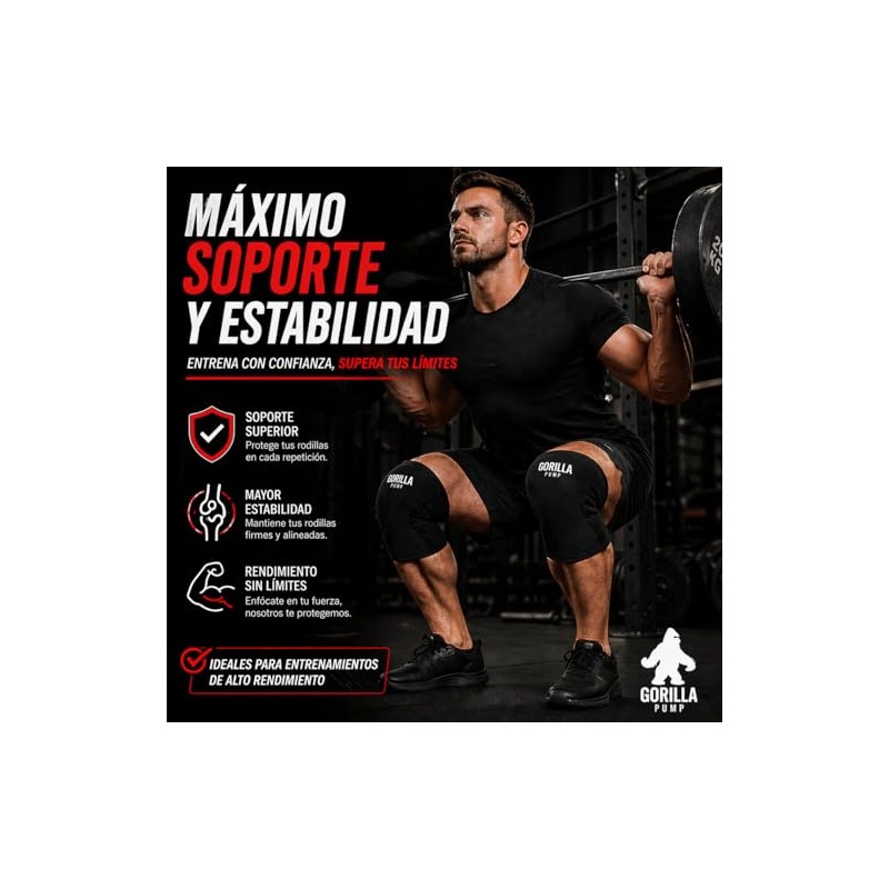 Rodilleras de Neopreno 7mm para Gym y Crossfit - Talla