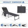 Flamaker Foldable Chaise Lounge Chair 5-Position Adjustable, Tanning Chair with