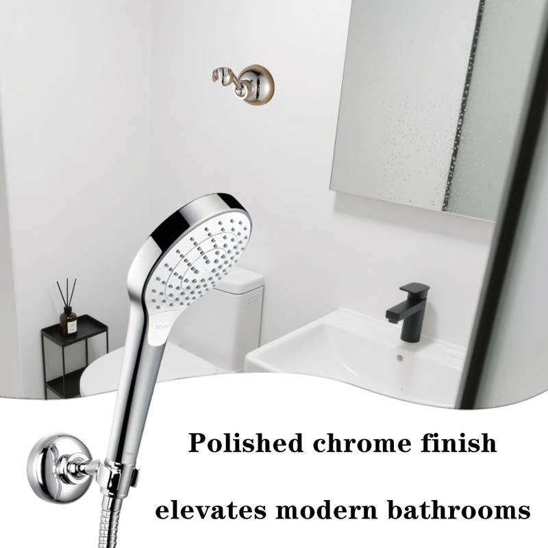 1 Set Shower Holder Bracket Sturdy Adjustable 360° Shower Head