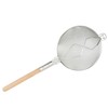 Winco 12" Double Mesh Strainer, Reinforced, Round Hdl, Nickle Plated