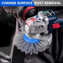 Shineboc Sanding Brushes 180 Grit 150 mm Nylon Brush Wire Drawing Wheel Brush Polishing Brush for Satin Machine Polishing Disc Brush Bristle Brush Grit Brush M14