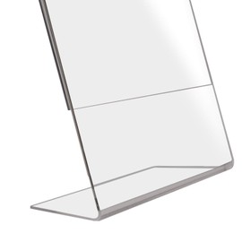 HMF 46954 Acrylic Table Stand Slanted DIN A4 Portrait and Landscape Format Crystal Clear