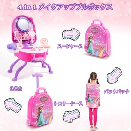 4 in 1 Girls Vanity Toy Set - 40 Pcs Toddler Vanity Toys with Fashion Accessories, Pretend Play for Kids, Birthday, Christmas, Festival Gift for Girls