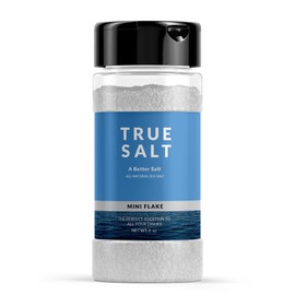 True Salt Mini Flake Salt - All Natural Sea Salt. Great for Keto, BBQs, Grilling, Baking, Finishing, Rubs, Steak, Chicken, Seafood, Bread, Cookies, and Popcorn - 6 oz Shaker