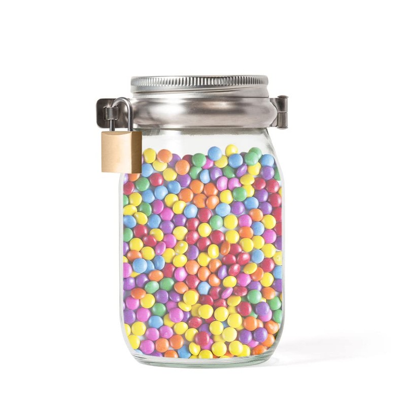 Hebrware Mason Jar Locking Lid, Pad Lock, For Regular Mouth