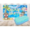 5x3 FT Otter Pool Party Backdrop - Charming Aquatic Celebration