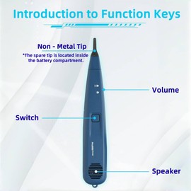 Pro3000 Tone Generator and Probe Kit, Tone Generator Kit, Toner Electrical Tool, Wire Toner and Probe Kit, Handheld Telephone Line Finder with SmartTone Technology