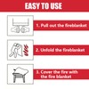 Emergency Fire Blanket - 4 Pack - Fiberglass Fire Suppression