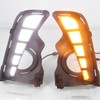 LED Fog Lights with Amber Sequential Turn Signal Fit for
