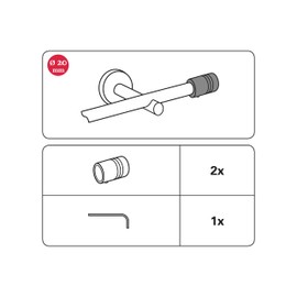 Gardinia Endpin Ø 20 mm bronze, Metal, Cylinder