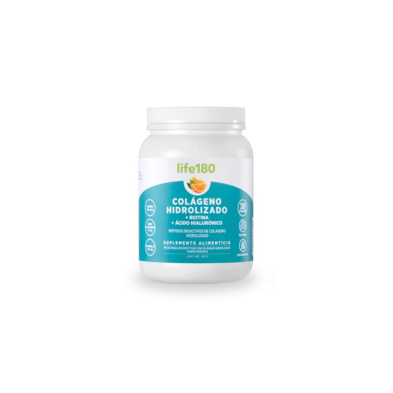Life180 Colágeno Hidrolizado Polvo Azúcar 450 5gr Por Porción Porciones