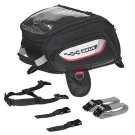 ViaTerra OXUS MOTORCYCLE TANK BAG (STRAP BASED) |13L Capacity | Converts to Backpack, Scratch-Free Base, EBC Net, External Rain Cover | Universal Fit for Touring & Adventure Riding