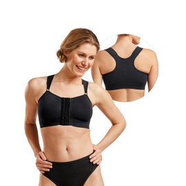 CAREFIX Bella Post Surgery Compression Bra | Post Surgical Bra Front Closure | Breast Surgery Recovery Bra | Seamless Postoperative Bra | Post Surgery Bras for Women w/ Hook-and-Eye Front Closure