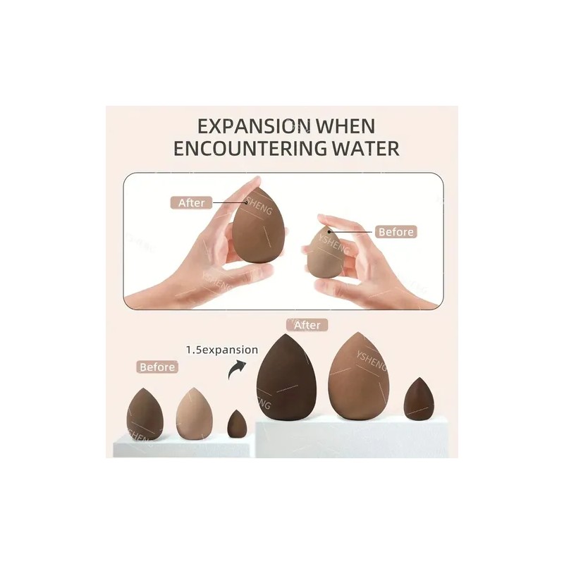 42 Pcs Brochas Maquillaje Profesional Esponjas Neceseres