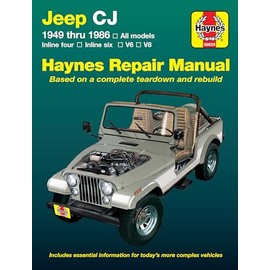 Jeep CJ All models V6 & V8 (49-86) Haynes Repair Manual (Hardback)