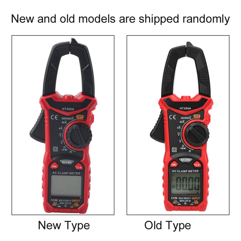 HT206A Hand Held LCD Digital Clamp Meter Multimeter Ac DC