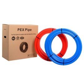 EFIELD 1/2 Inch 2 x100 ft Pex-b Pipe/Tubing(200 Ft), For Potable Water, Cold Hot Water, Brass Fitting, Crimping Clamp Tool, Cinch Clamps, Cutter Combo Kit (All in One),(E99KIT)