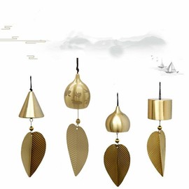 Wind Chime, Feng Shui, Increasing Luck in Luck, Stylish, Souvenir, Gift, Gift, Ornament, Indoor and Outdoor Present (Fish + Lotus)