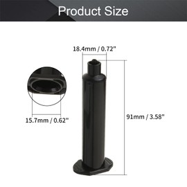 Utoolmart Air Distribution Tube, Adhesive Syringes Tube Sleeve, Glue Liquid Cartridge Dispensing Syringe Barrel, 10cc Plastic Syringe Dispensing, with Piston, Black, 5 Pcs