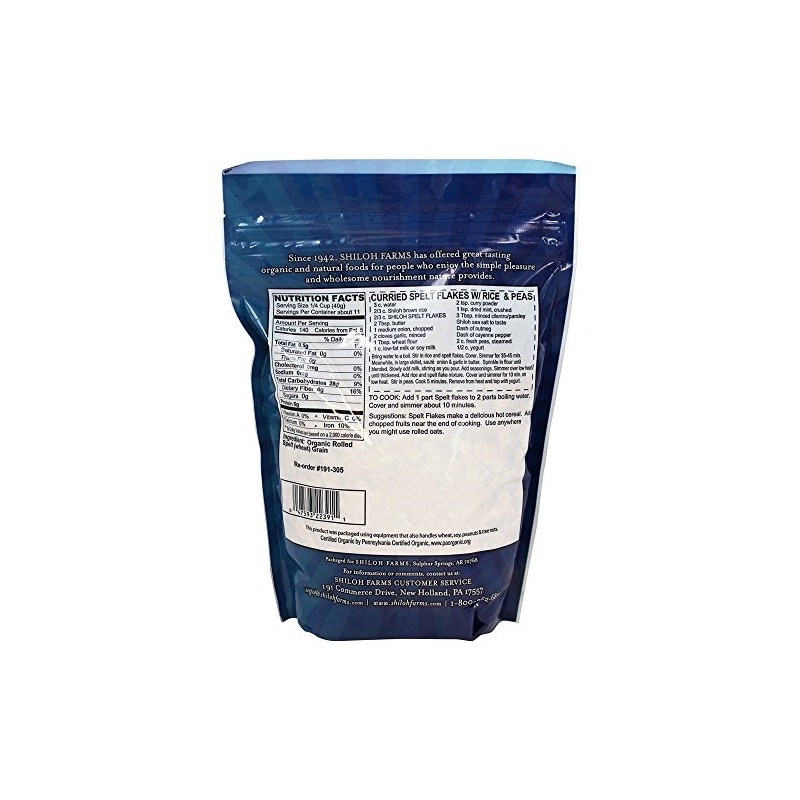Shiloh Farms Organic Spelt Flakes - 16 oz