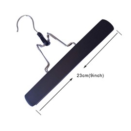 2 Pcs Hair Extensions Hanger, Wooden Wig Storage Hair Hanger with Anti-Slip for Wigs (Black)