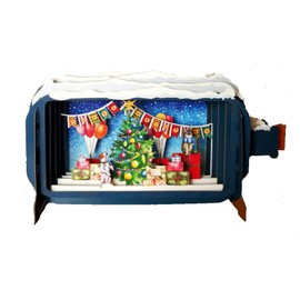 Amazing 3D Laser Cut Christmas Greeting Card - Christmas Tree and Presents