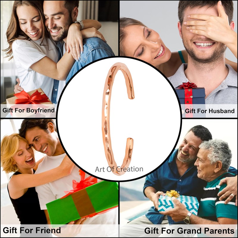 Art Of Creation Pure Copper Bracelet for Men and Women