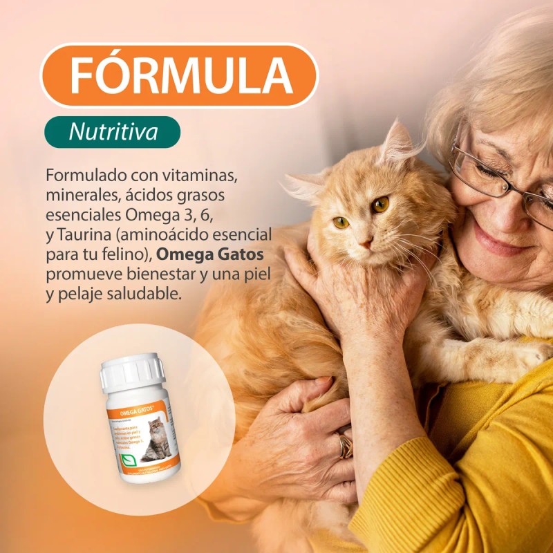 Omega Gatos Ruiland Con Taurina Piel Y Pelo Gatos 60