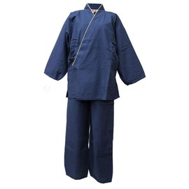 [Mermaid Okini] [Okini] Work Clothes, 100% Cotton, Plain, Women's, Lattice Weaving, L Size 05, Dark Blue, [05] Light blue